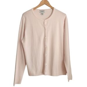 Vintage Jennifer Moore Light Pink Women's Cardigan Sz L Feminine Soft Girl